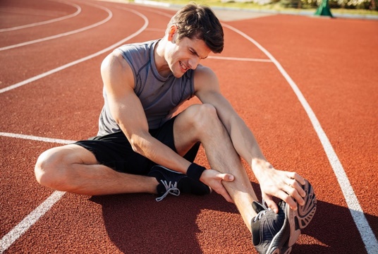 man with Achilles tendinitis